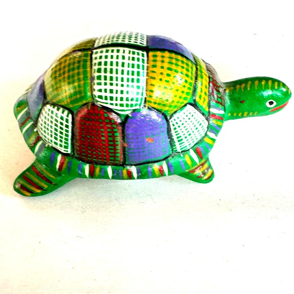 Mexican Hand Painted Terra Cotta Sea Turtle San Carlos Guaymas, Sonora Vintage